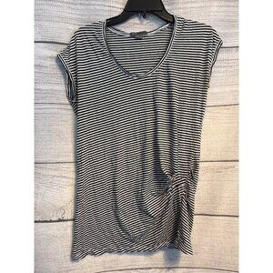 Vince Striped Cap Sleeve and knotted Tshirt Size XS